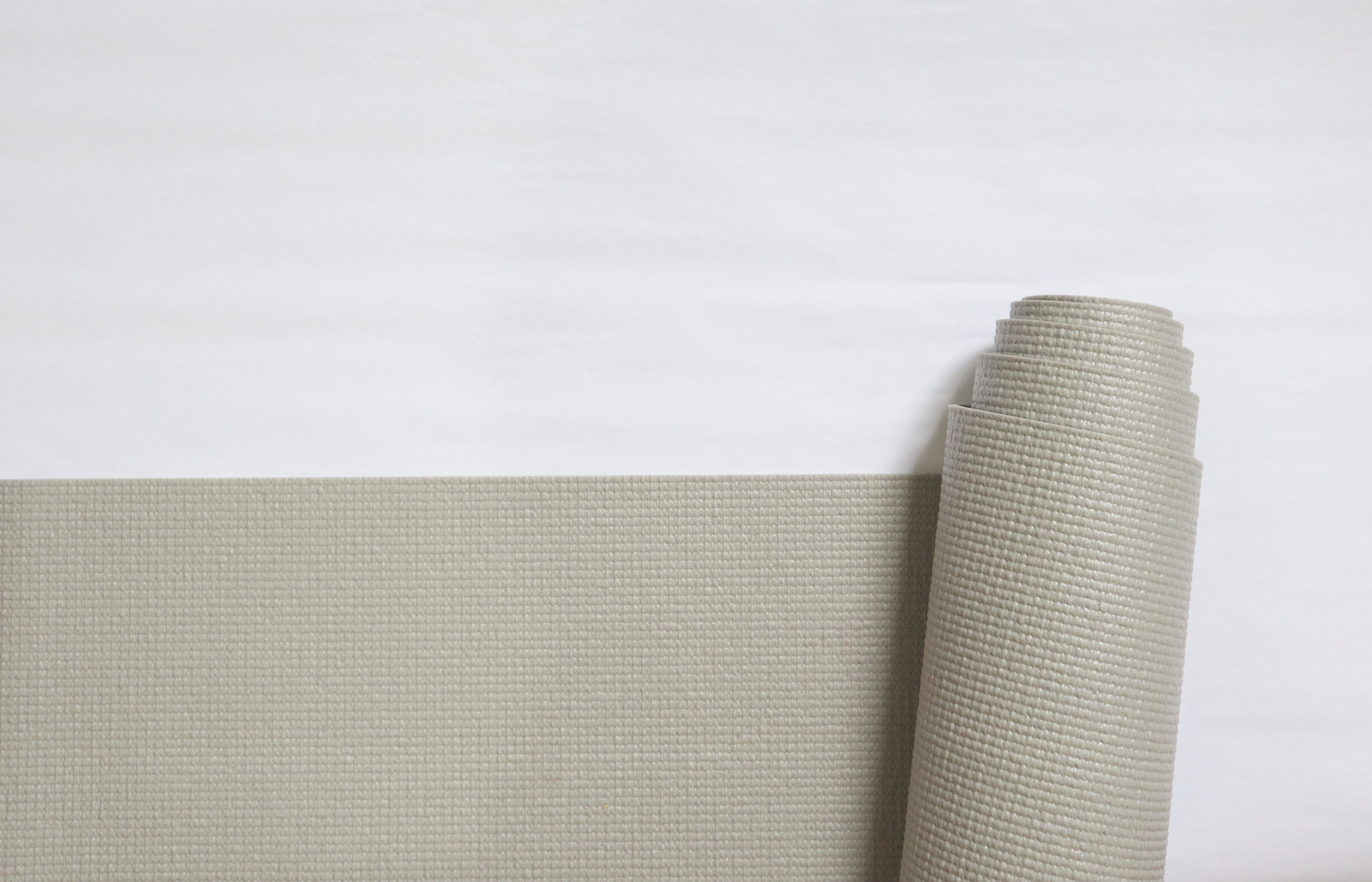 Gray Yoga Mat in White Background